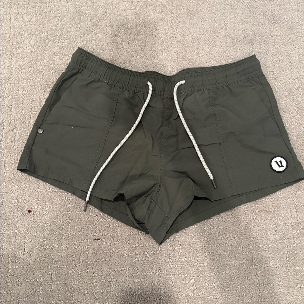 Vuori Women's Olive Green Athletic Shorts